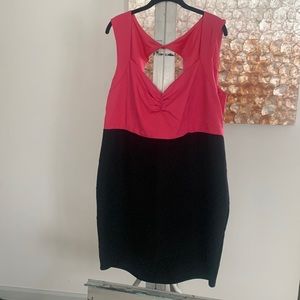 Pink and black dress